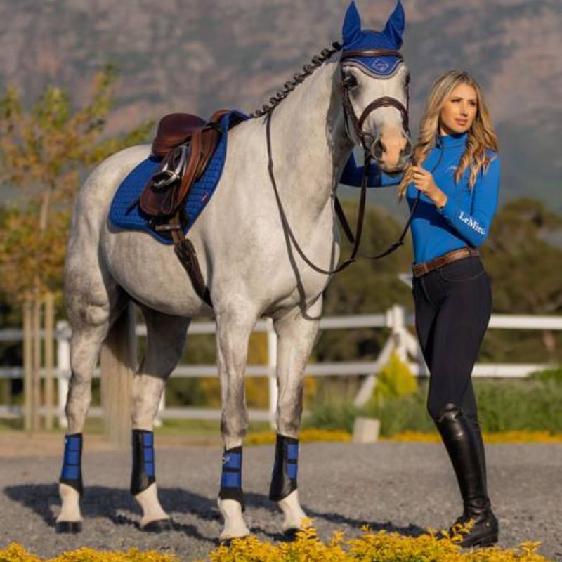 Tapis de selle Square CSO en coton bleu benetton