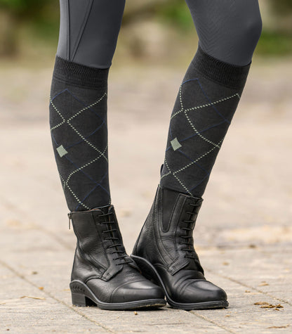 Chaussettes d'équitation à losanges