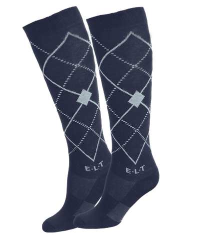 Chaussettes d'équitation à losanges