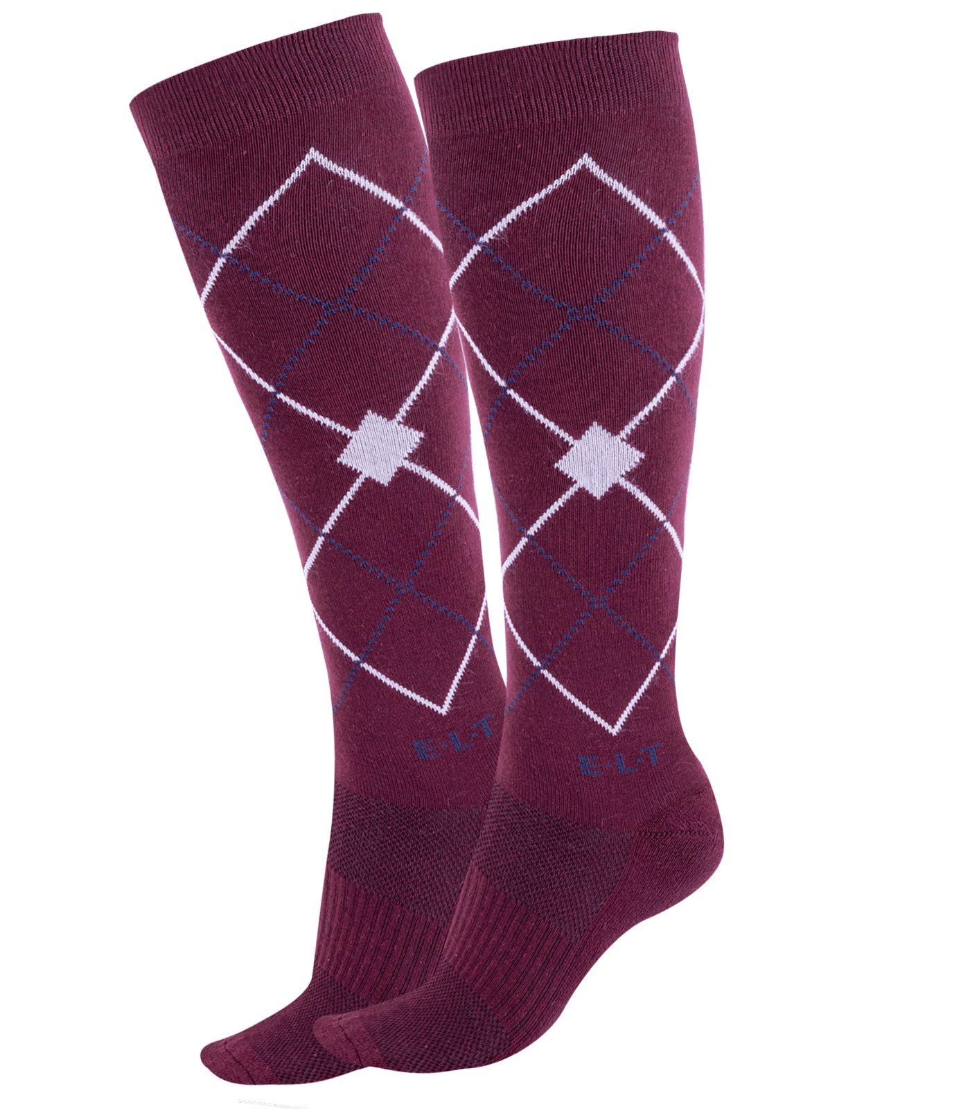 Chaussettes d'équitation à losanges