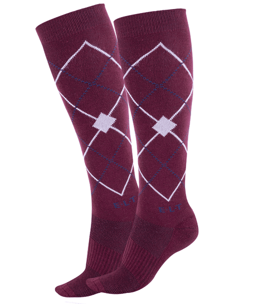 Chaussettes d'équitation à losanges