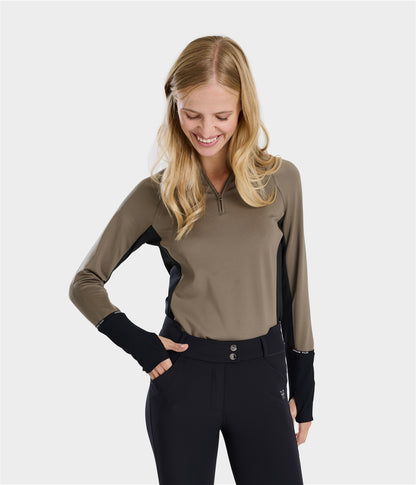 Tee-shirt thermique à manches longues d'équitation Warm Shirt femme