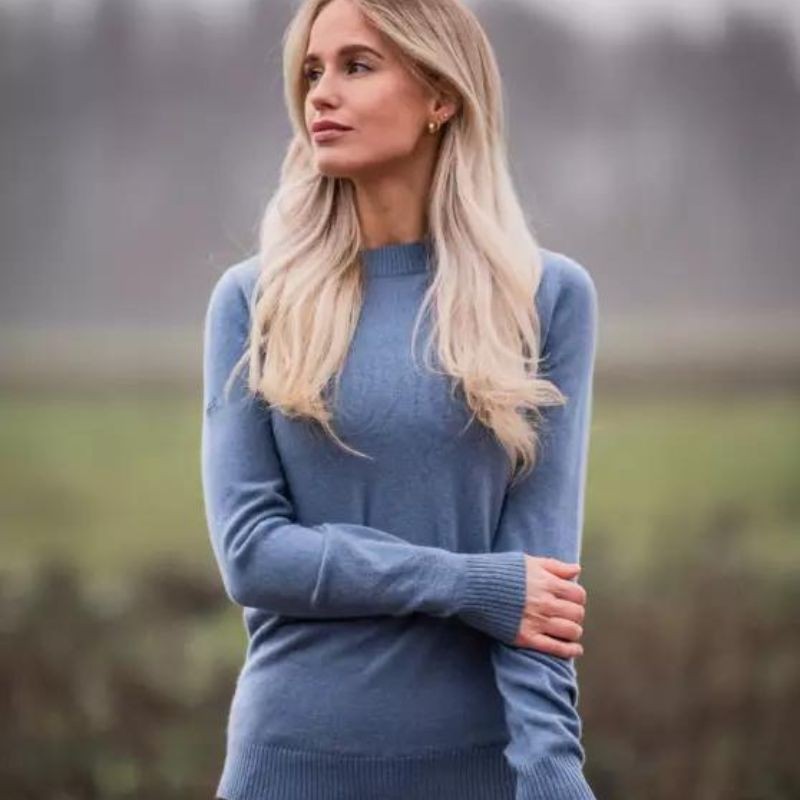 Pulls Charlie en cachmere et mérino couleur Bleu Fager Equestrian   110,00 €